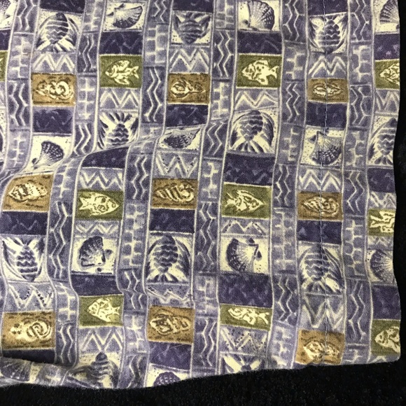 Pierre Cardin 100% Cotton Short SleeveShirt LG Resortwear Blue Gray Yellow NWOT - Picture 8 of 10